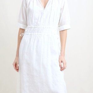 NWT Apiece Apart White Linen Midi Dress